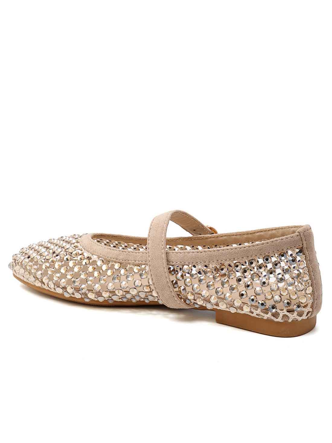 Lily - Eleganta ballerinaskor med glänsande strass